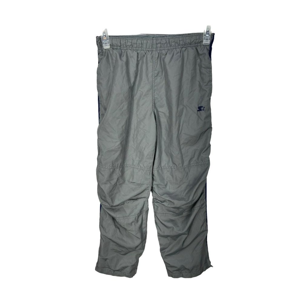 Starter Boys Size Large Gray Athletic Track Side Striped Pants‎